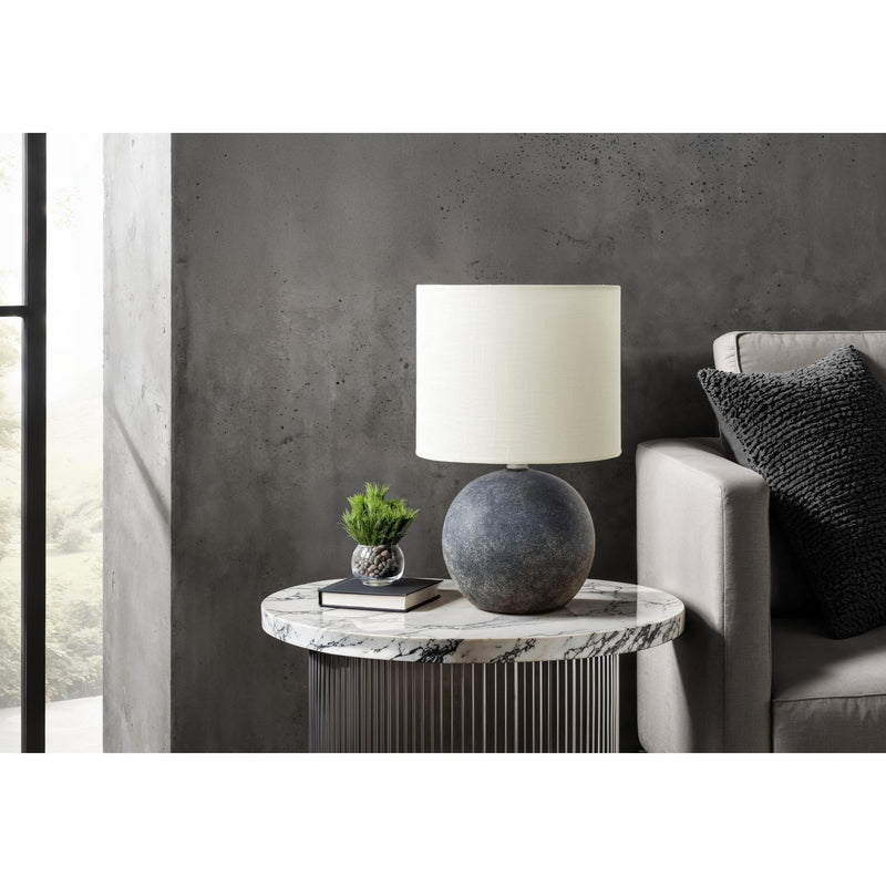  Monarch I 9850 16"H Table Lamp Grey Concrete / Ivory Shade IMAGE 1