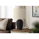  Monarch I 9853 17"H Table Lamp Black Rattan / Beige Shade IMAGE 1