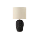  Monarch I 9853 17"H Table Lamp Black Rattan / Beige Shade IMAGE 2