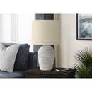  Monarch I 9855 17"H Table Lamp White Rattan / Beige Shade IMAGE 1