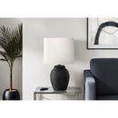  Monarch I 9863 17"H Table Lamp Black Resin / Ivory Shade IMAGE 1