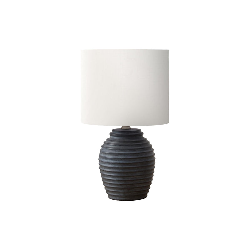  Monarch I 9863 17"H Table Lamp Black Resin / Ivory Shade IMAGE 2
