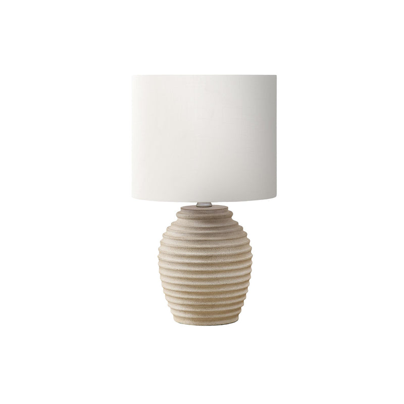  Monarch I 9865 17"H Table Lamp Beige Resin / Ivory Shade IMAGE 2