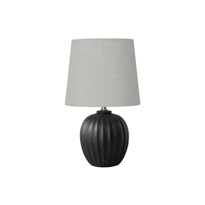  Monarch I 9868 19"H Table Lamp Black Resin / Grey Shade IMAGE 2
