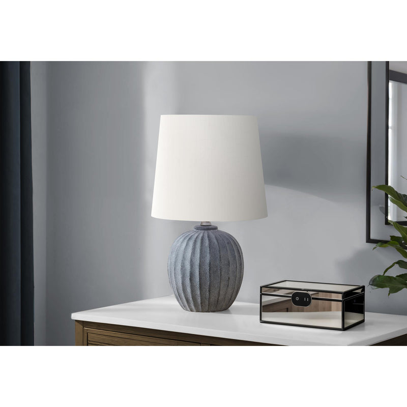  Monarch I 9869 19"H Table Lamp Grey Resin / Ivory Shade IMAGE 1