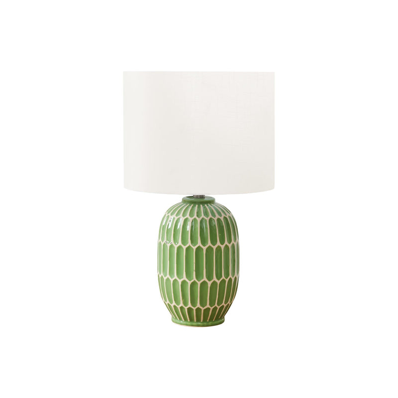  Monarch I 9877 22"H Table Lamp Green Ceramic / Ivory Shade IMAGE 2