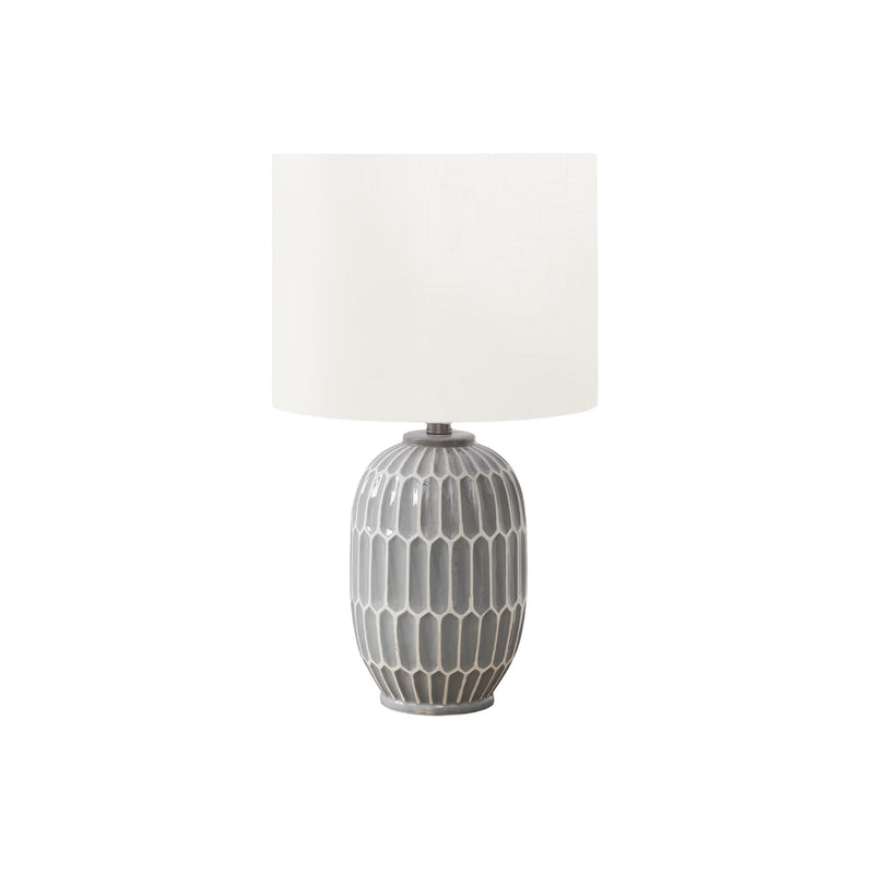  Monarch I 9878 22"H Table Lamp Grey Ceramic / Ivory Shade IMAGE 2