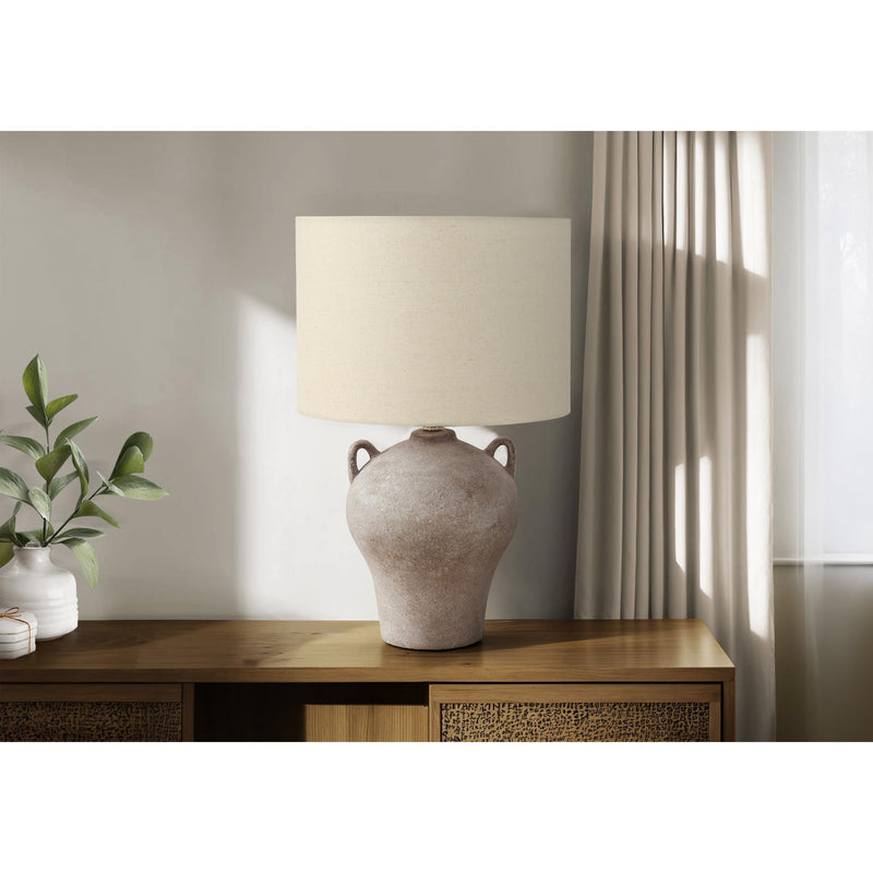  Monarch I 9884 22"H Table Lamp Beige Ceramic / Beige Shade IMAGE 1