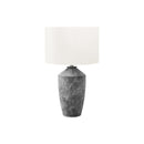  Monarch I 9890 25"H Table Lamp Grey Concrete / Ivory Shade IMAGE 2