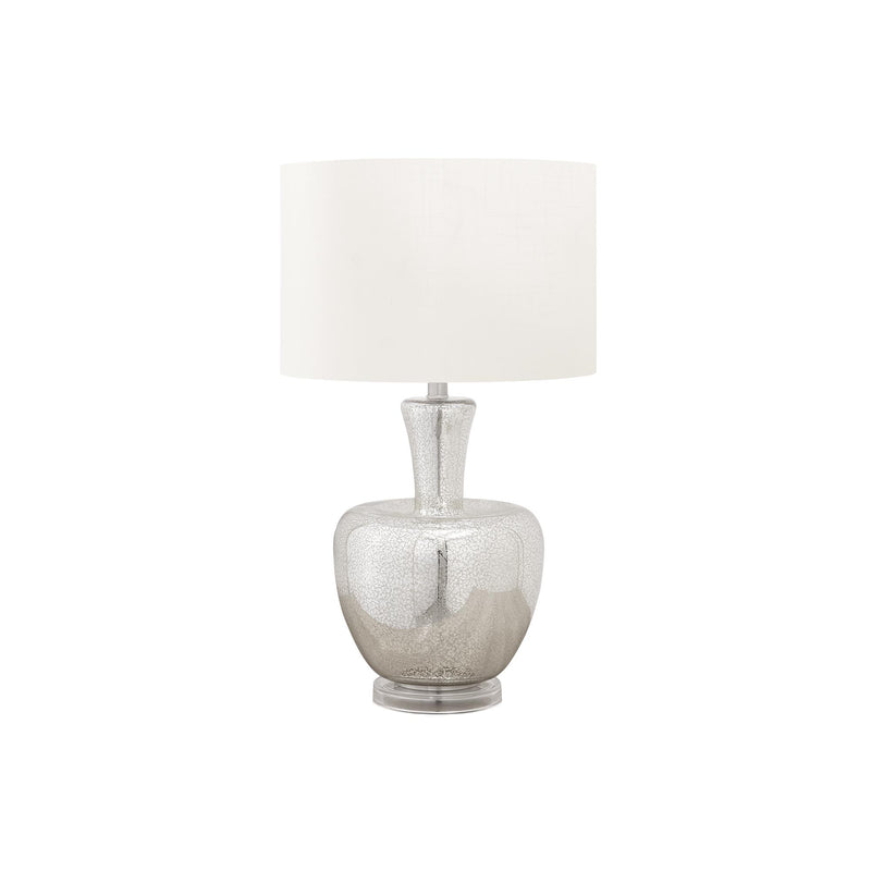  Monarch I 9897 26"H Table Lamp Silver Glass / Ivory Shade IMAGE 2