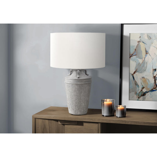  Monarch I 9939 28"H Table Lamp Grey Ceramic / Ivory Shade IMAGE 1