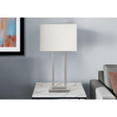 Monarch I 9951 28"H Table Lamp Nickel Metal/ Ivory Shade/ Usb IMAGE 1