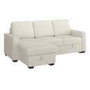 Worldwide Home Furnishings Alfonso 700-958BG 93.25" Sofa w/Bed & Storage - Beige Performance Fabric IMAGE 1
