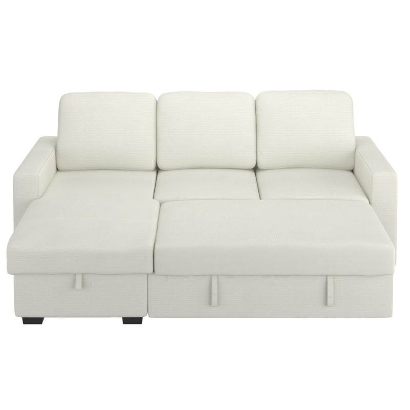 Worldwide Home Furnishings Alfonso 700-958BG 93.25" Sofa w/Bed & Storage - Beige Performance Fabric IMAGE 3