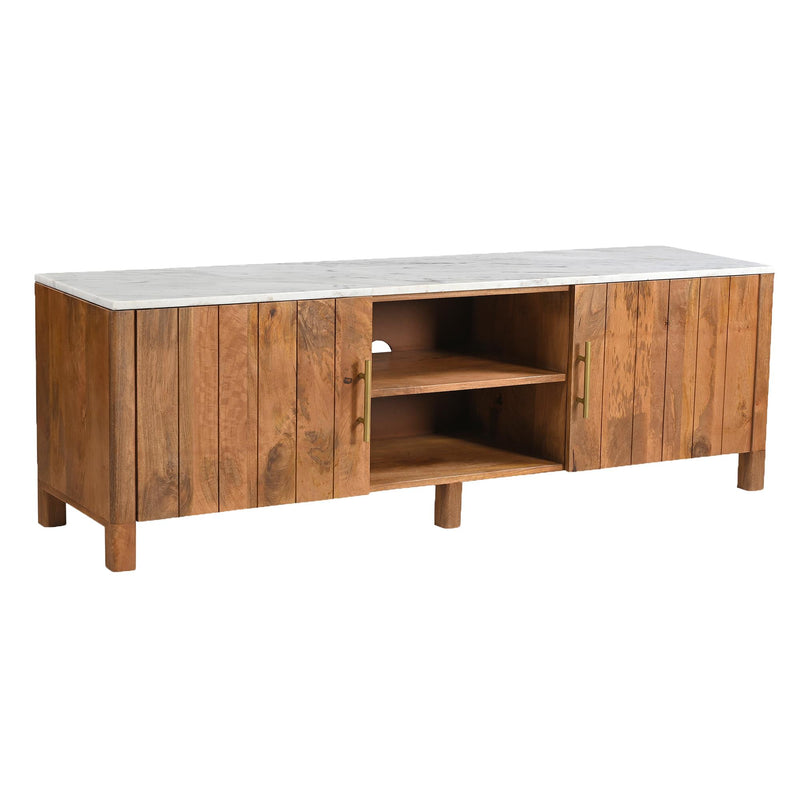 !nspire Camden 506-844WAL_MED Media Cabinet - Walnut & White IMAGE 1