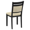 Worldwide Home Furnishings Conrad 202-863BLK Dining Chair - Black & Beige IMAGE 3