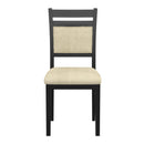Worldwide Home Furnishings Conrad 202-863BLK Dining Chair - Black & Beige IMAGE 5