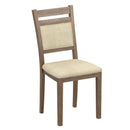 Worldwide Home Furnishings Conrad 202-863WAL Dining Chair - Walnut & Beige IMAGE 1