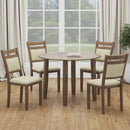 Worldwide Home Furnishings Conrad 207-863WAL_5pc 5 pc Dining Set - Walnut IMAGE 1