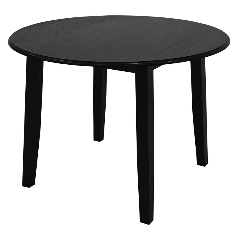 Worldwide Home Furnishings Conrad/Brixx 207-863BLK_083BLK 5 pc Dining Set - Black with Black Chair IMAGE 2