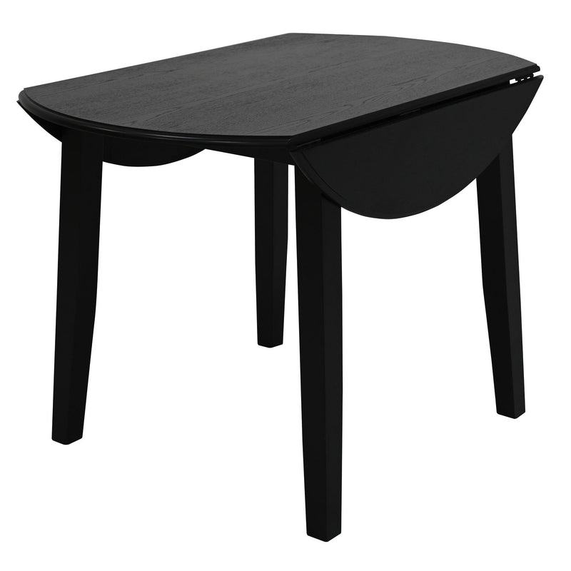 Worldwide Home Furnishings Conrad/Brixx 207-863BLK_083BLK 5 pc Dining Set - Black with Black Chair IMAGE 3