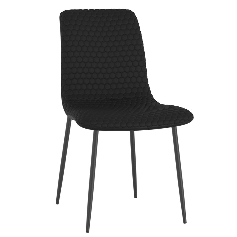 Worldwide Home Furnishings Conrad/Brixx 207-863BLK_083BLK 5 pc Dining Set - Black with Black Chair IMAGE 7