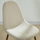 Worldwide Home Furnishings Conrad/Lyna 207-863WAL_250BG 5 pc Dining Set - Walnut with Beige Chair IMAGE 10