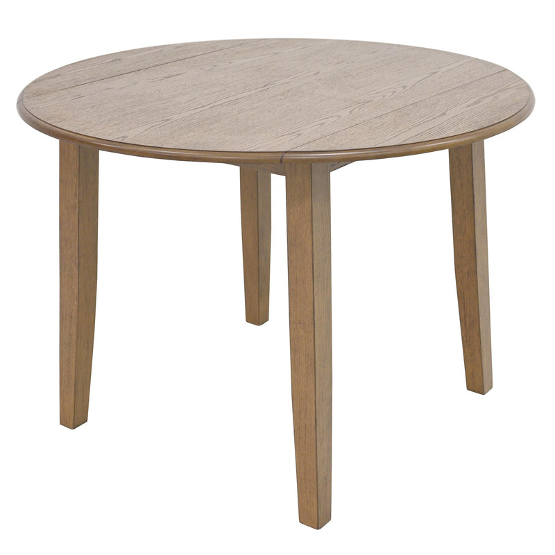 Worldwide Home Furnishings Conrad/Lyna 207-863WAL_250BG 5 pc Dining Set - Walnut with Beige Chair IMAGE 2