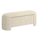 !nspire Daphne 402-903BG Storage Ottoman - Beige IMAGE 1