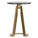 !nspire Devas 501-112BK Accent Table - Black Marble and Brass IMAGE 3