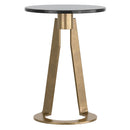 !nspire Devas 501-112BK Accent Table - Black Marble and Brass IMAGE 5