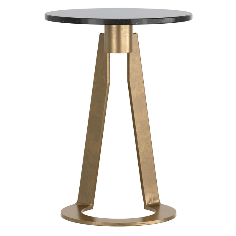 !nspire Devas 501-112BK Accent Table - Black Marble and Brass IMAGE 5