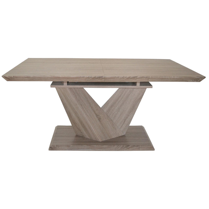Worldwide Home Furnishings Eclipse/Caprese 207-860OK_269BEG 7 pc Dining Set - Washed Oak Table with Beige Chair IMAGE 3