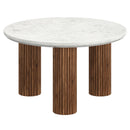 !nspire Jilsa 301-551WAL Coffee Table - Walnut & White IMAGE 1