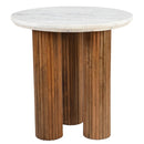 !nspire Jilsa 501-551WAL Accent Table - Walnut & White IMAGE 4