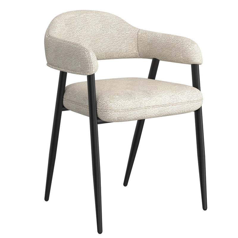 !nspire Jilsa/Archer 207-551WAL_089BG 5 pc Dining Set - Walnut & White Table with Beige Chair IMAGE 7