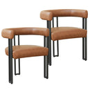 Worldwide Home Furnishings Jilsa/Scarlet 207-551WAL_108PUSDL 5 pc Dining Set - Walnut Table with Saddle Chair IMAGE 10