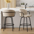 !nspire Kalani 203-995WGY 26" Counter Stool w/Swivel - Warm Grey & Black IMAGE 2