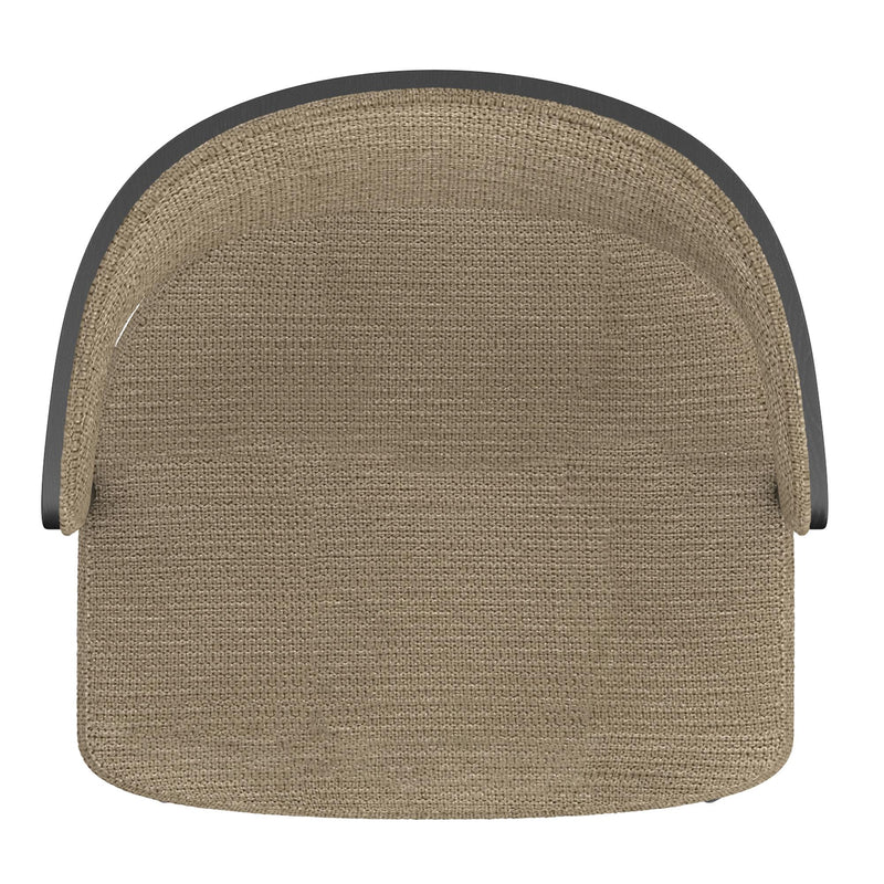 !nspire Kazan 202-904DKB Dining Chair - Dark Beige Performance Fabric & Black Metal IMAGE 6