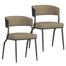 !nspire Kazan 202-904DKB Dining Chair - Dark Beige Performance Fabric & Black Metal IMAGE 7