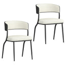 !nspire Kazan 202-904IV Dining Chair - Ivory Performance Fabric & Black Metal IMAGE 7