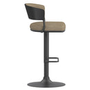 !nspire Kazan 203-904DKB Adjustable Air-Lift Stool - Dark Beige Performance Fabric & Black Metal IMAGE 4