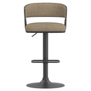 !nspire Kazan 203-904DKB Adjustable Air-Lift Stool - Dark Beige Performance Fabric & Black Metal IMAGE 5