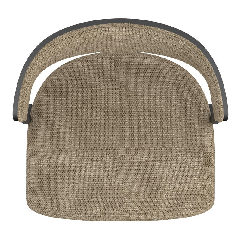 !nspire Kazan 203-904DKB Adjustable Air-Lift Stool - Dark Beige Performance Fabric & Black Metal IMAGE 6