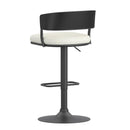 !nspire Kazan 203-904IV Adjustable Air-Lift Stool - Ivory Performance Fabric & Black Metal IMAGE 3