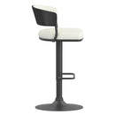 !nspire Kazan 203-904IV Adjustable Air-Lift Stool - Ivory Performance Fabric & Black Metal IMAGE 4