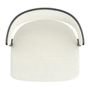 !nspire Kazan 203-904IV Adjustable Air-Lift Stool - Ivory Performance Fabric & Black Metal IMAGE 6