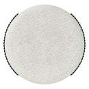 !nspire Kiraz 402-839IV_BK Round Ottoman - Ivory & Black IMAGE 6