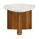 !nspire Lyriq 301-975WAL Coffee Table - Walnut & White IMAGE 5