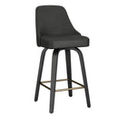 !nspire Oakley 203-887CH 26" Counter Stool w/Swivel - Charcoal & Black IMAGE 1